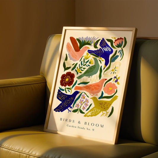 Colourful Bird Floral Print