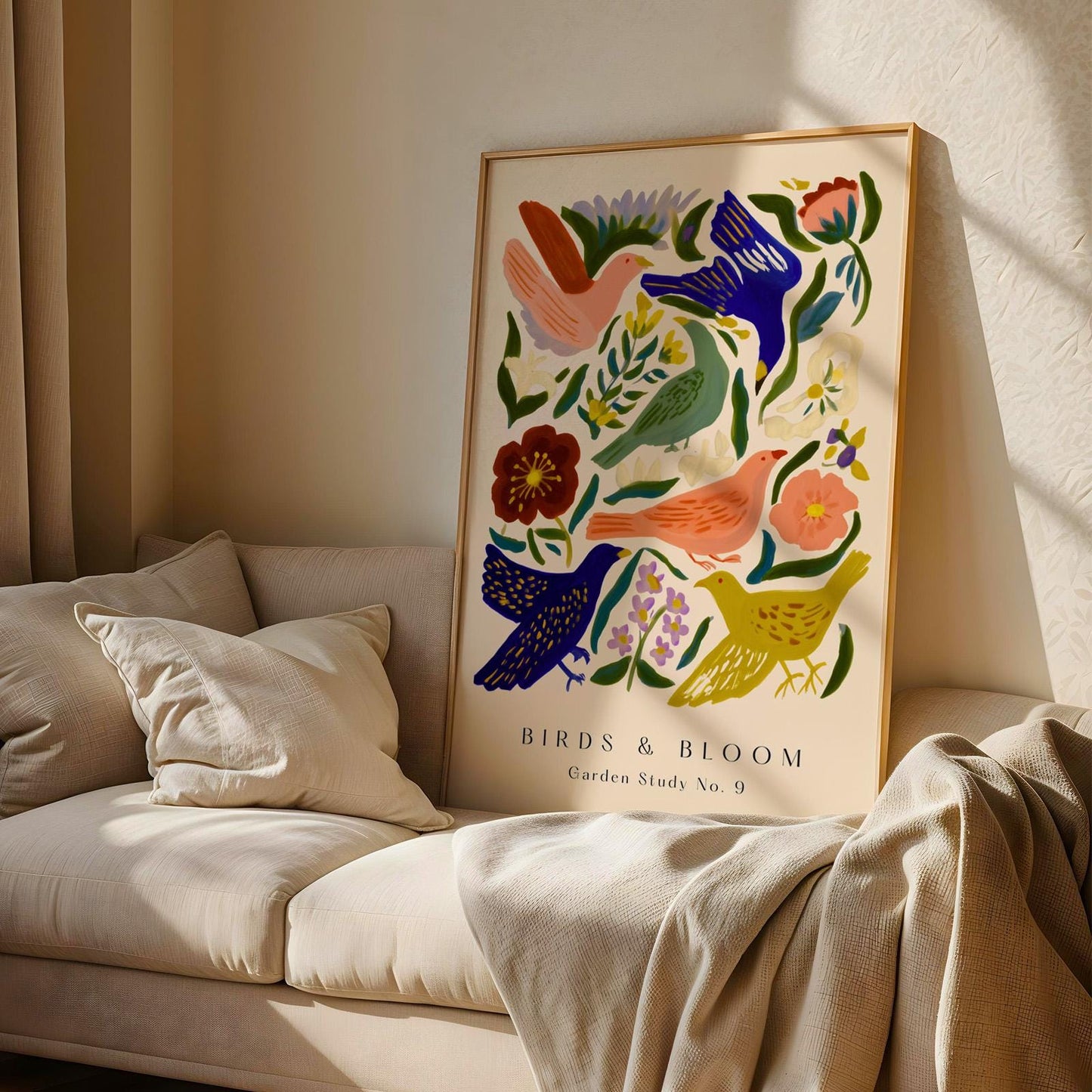 Colourful Bird Floral Print