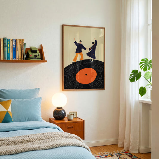Dancing Couple on Record Print
