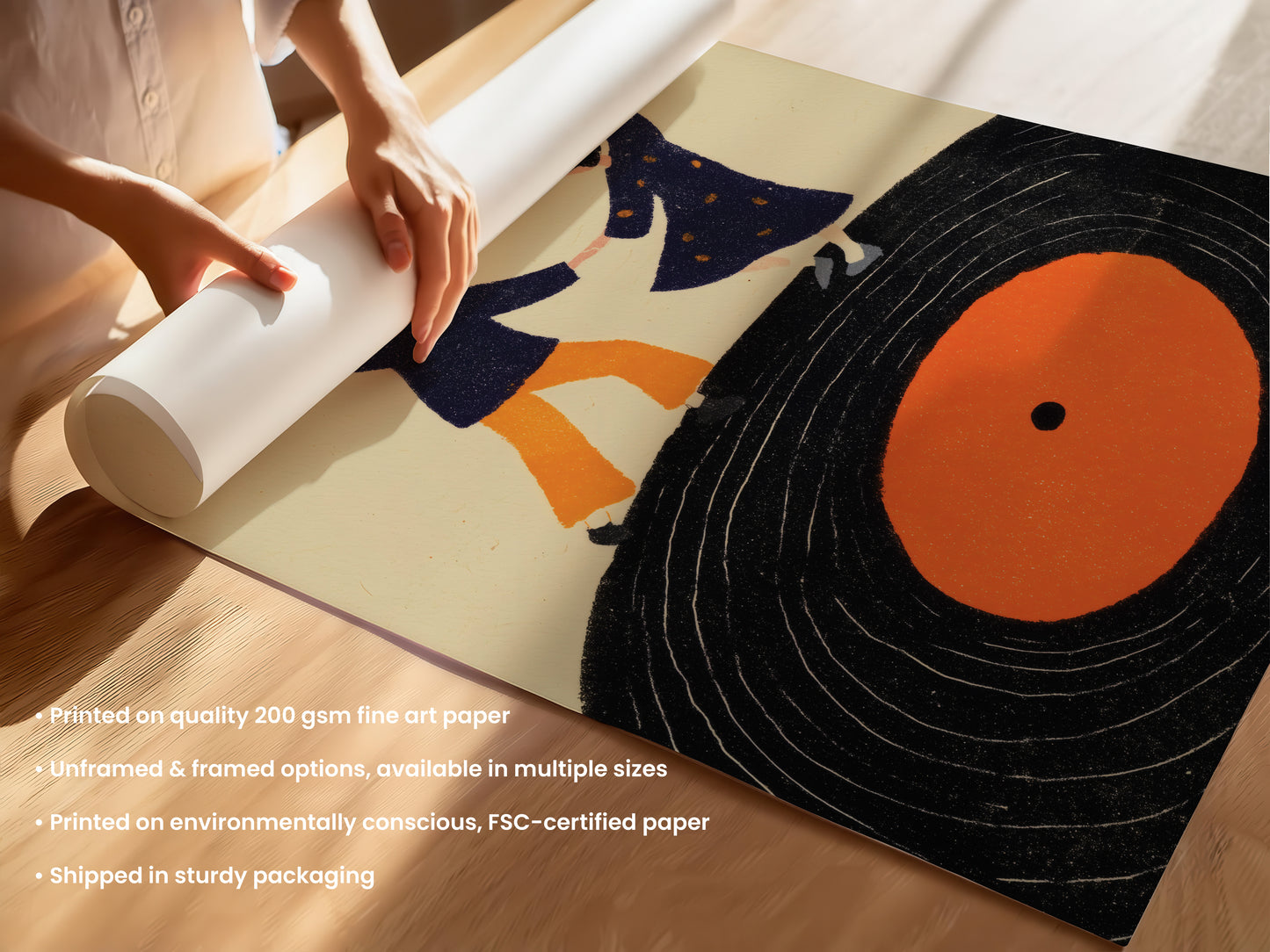 Dancing Couple on Record Print