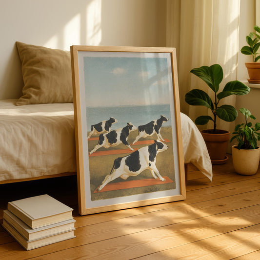 Cow Yoga Print