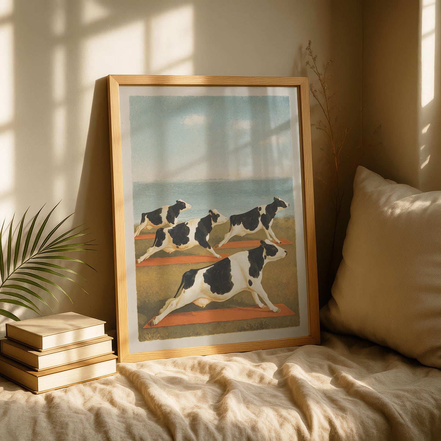 Cow Yoga Print