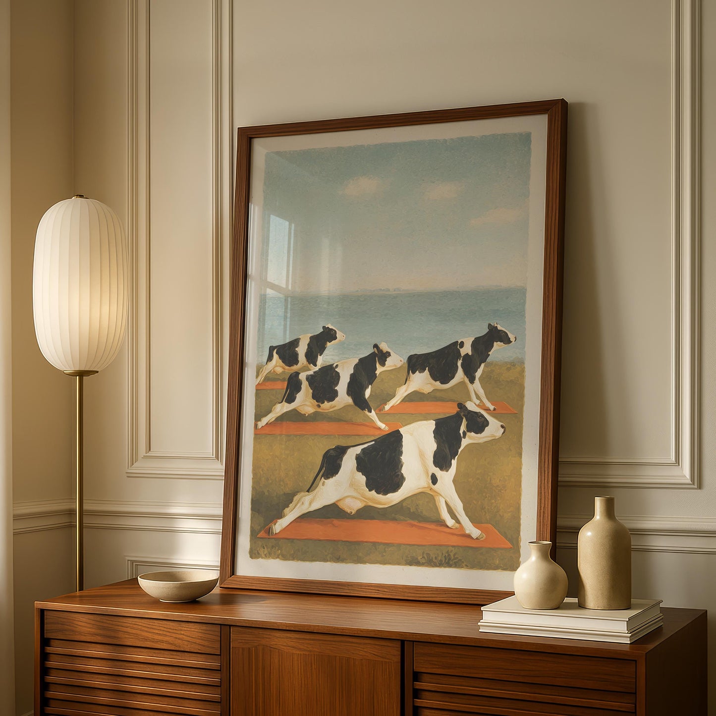 Cow Yoga Print