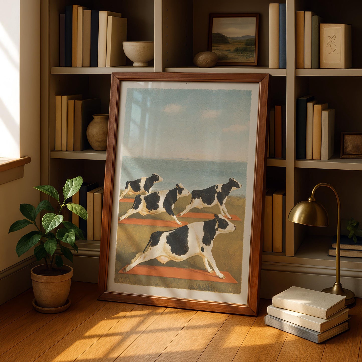 Cow Yoga Print