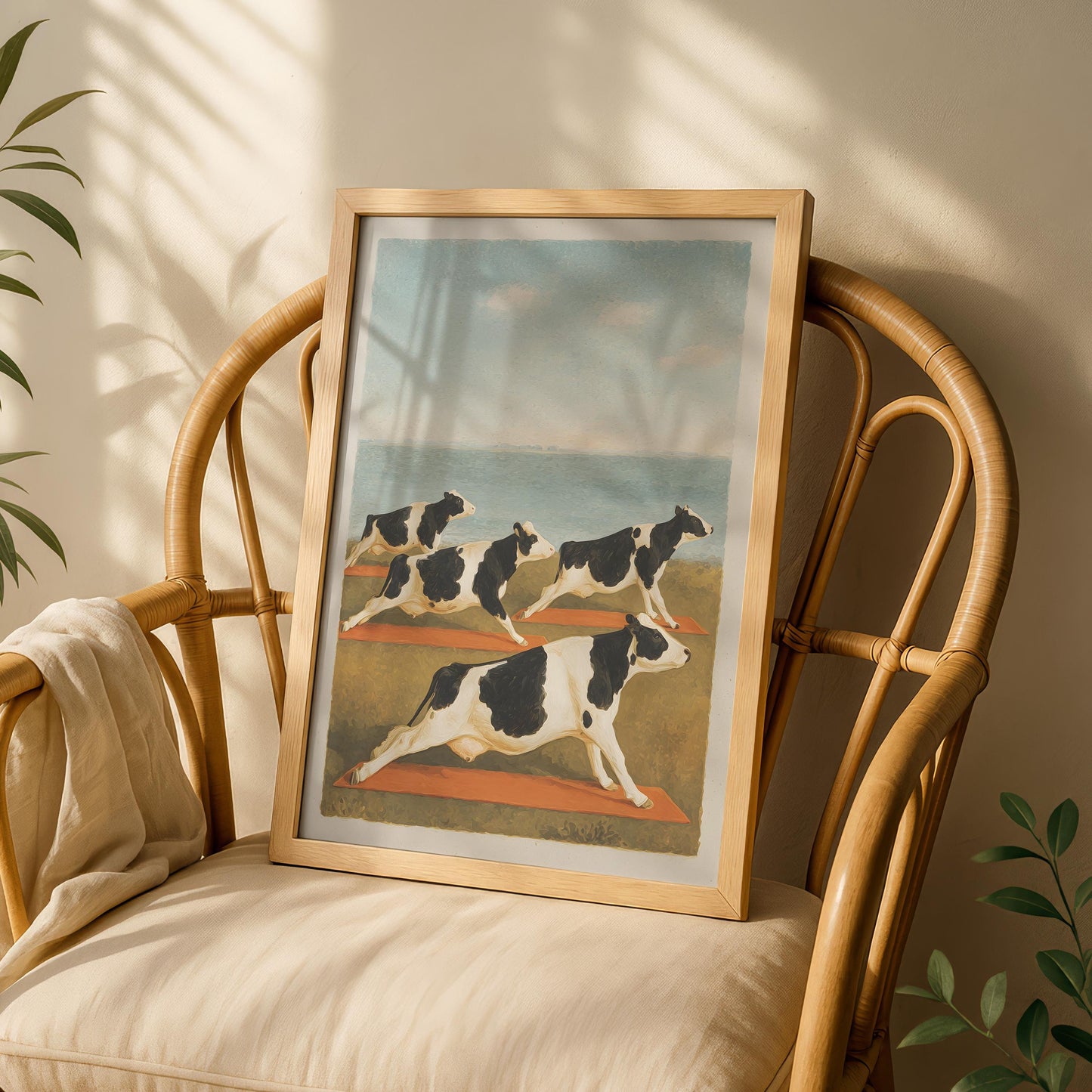 Cow Yoga Print