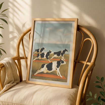 Cow Yoga Print