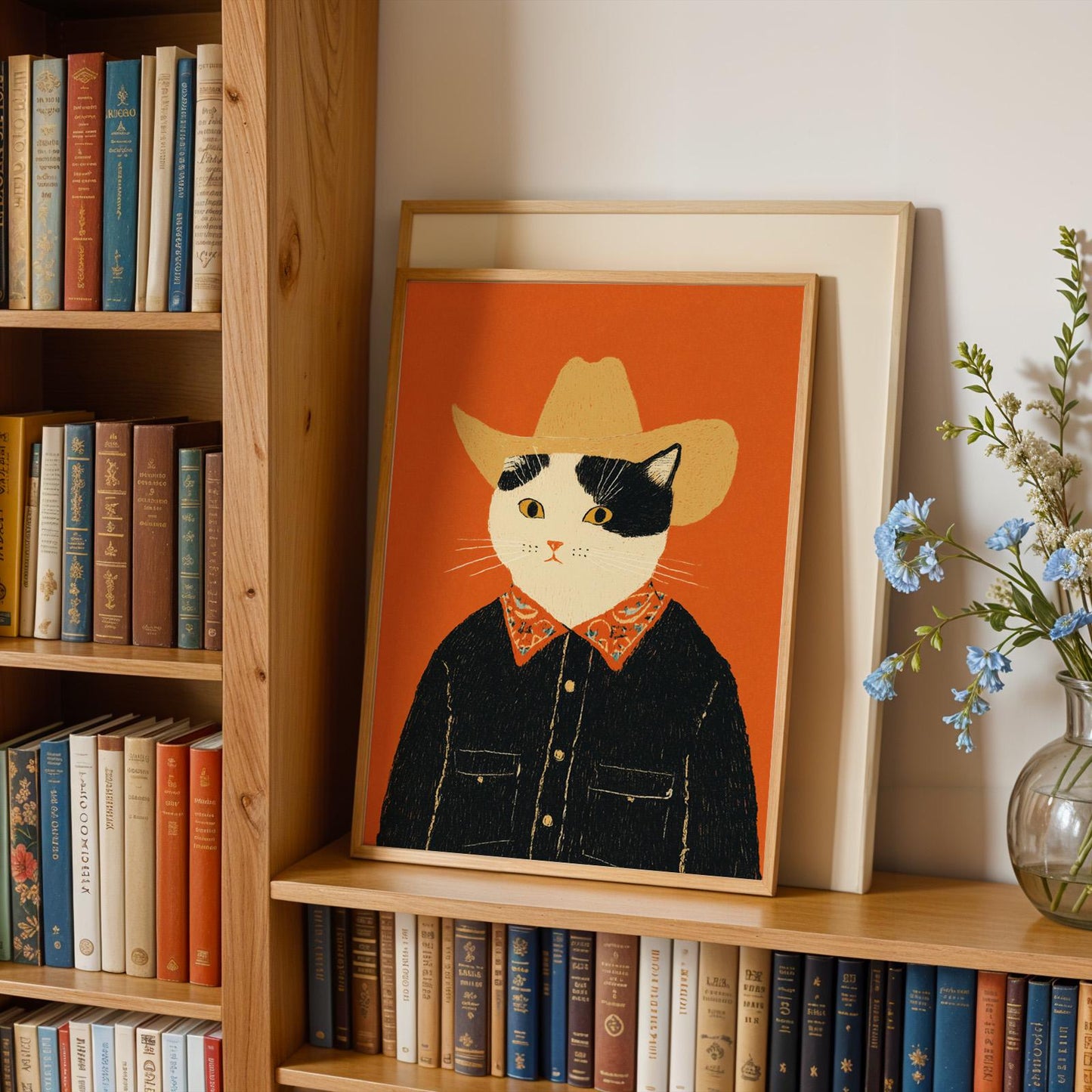Cowboy Cat Print (Ginger)