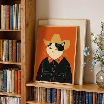 Cowboy Cat Print (Ginger)
