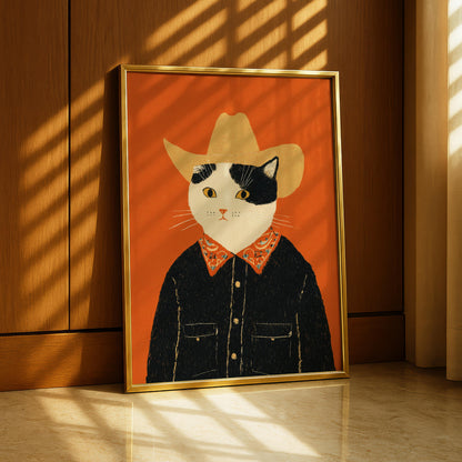 Cowboy Cat Print (Ginger)