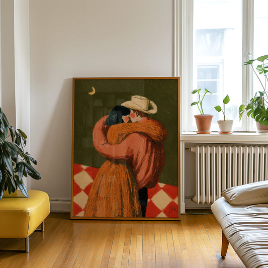 Cowboy Couple Embrace Print 002 Living Room-media-4.jpg