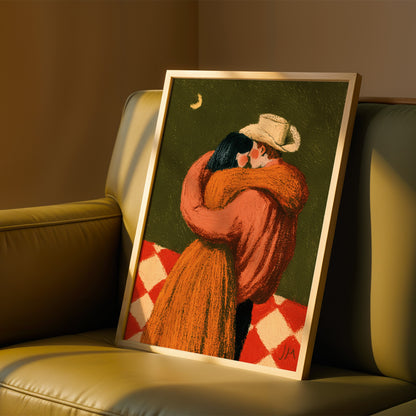 Cowboy Couple Embrace Print 003 Living Room-media-37.jpg
