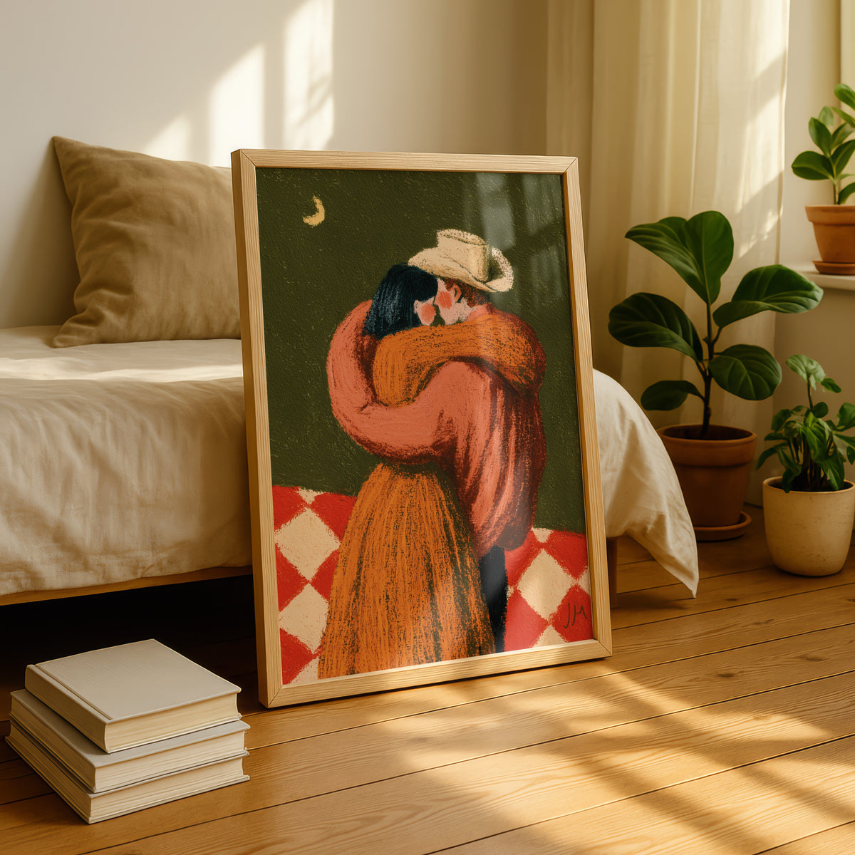 Cowboy Couple Embrace Print 006 Living Room-media-23.jpg