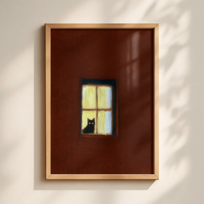 Crimson Window Cat Print Framed-1-portrait-MASTER.jpg