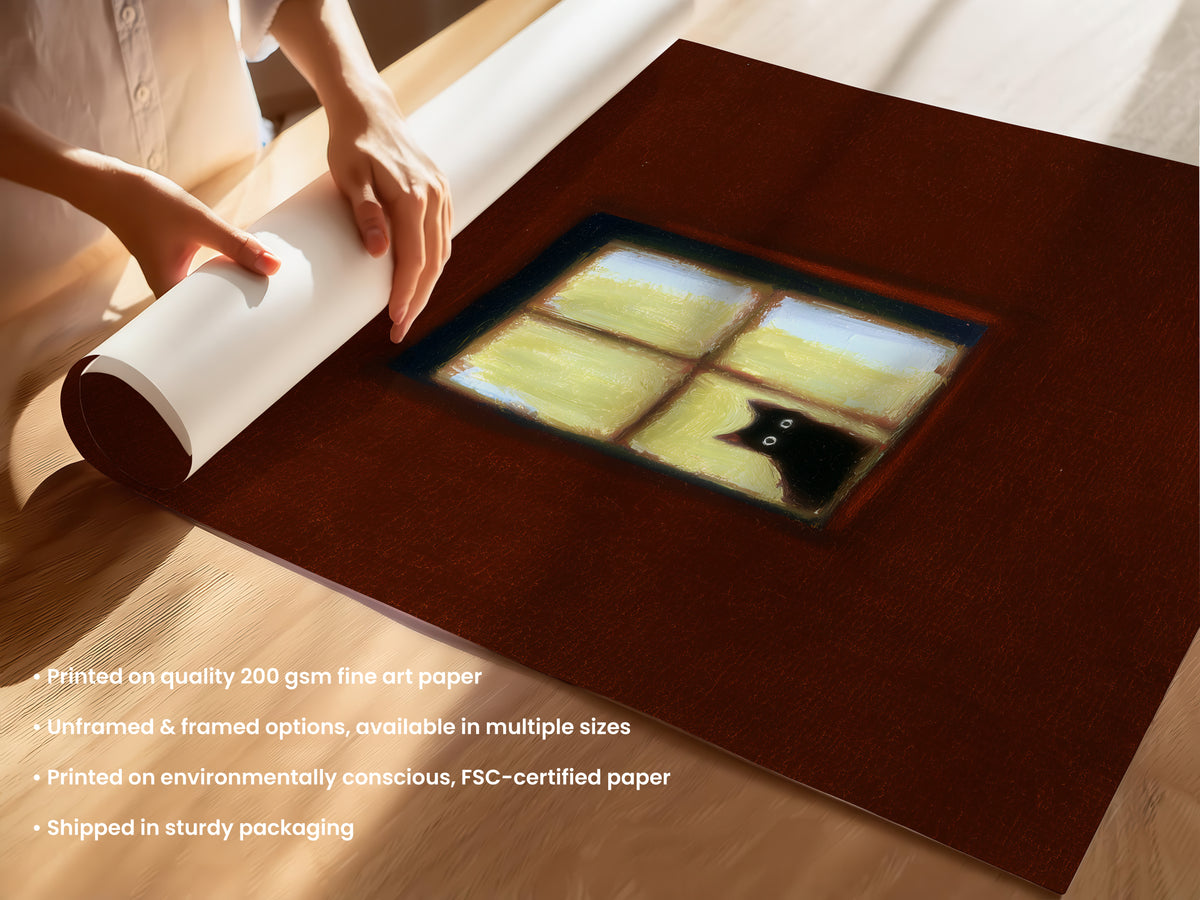 Crimson Window Cat Print Unframed (UF & F).jpg