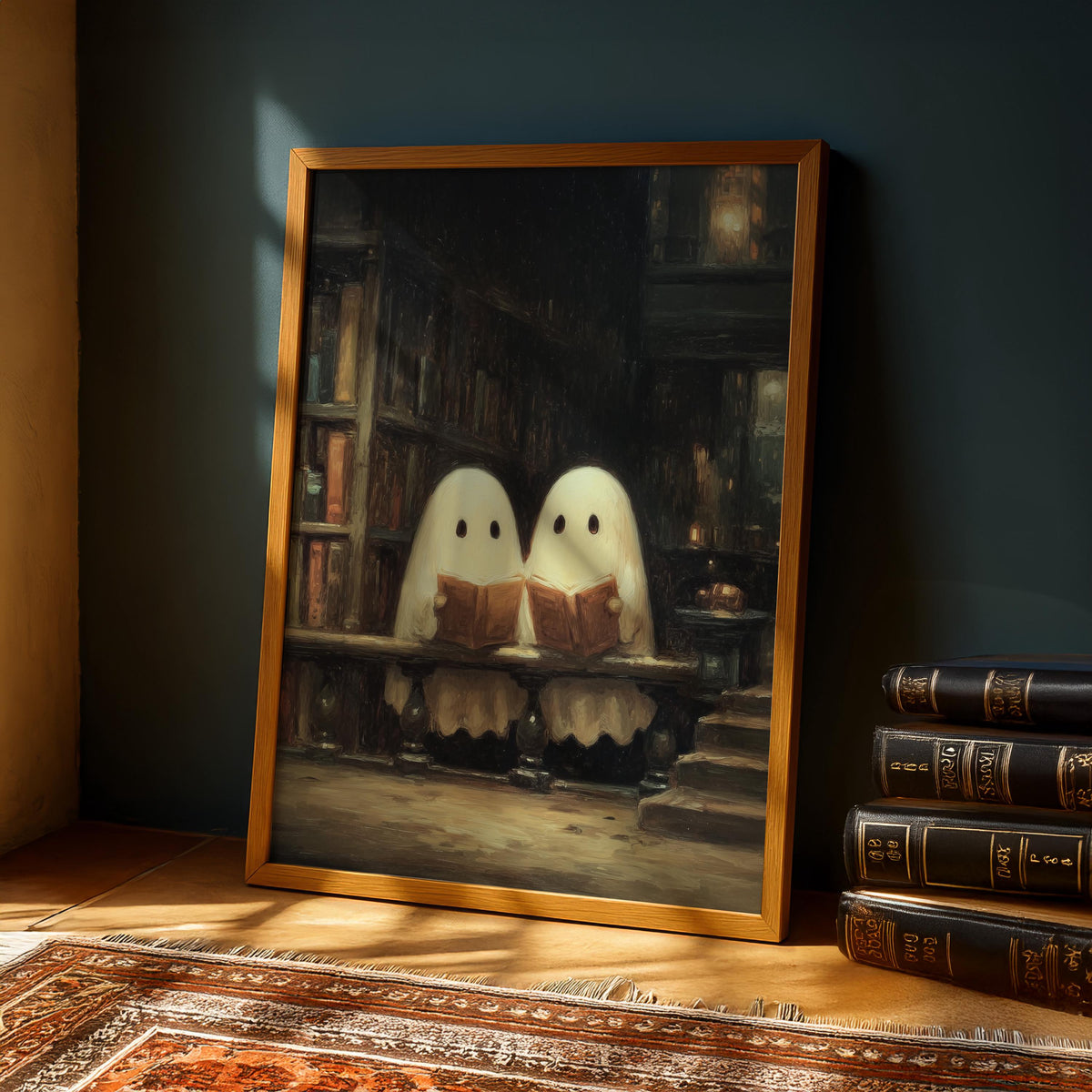 Library Reading Ghost Print
