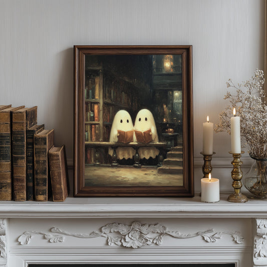 Library Reading Ghost Print