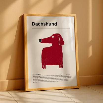 Dachshund Definition Print
