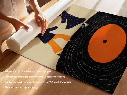 Dancing Couple on Record Print