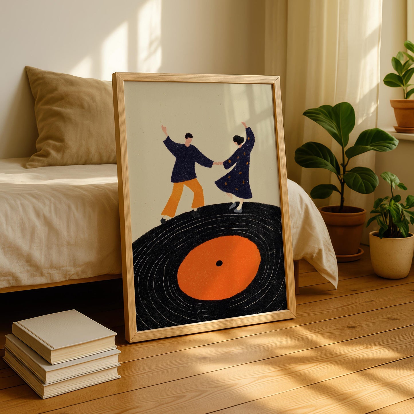 Dancing Couple on Record Print