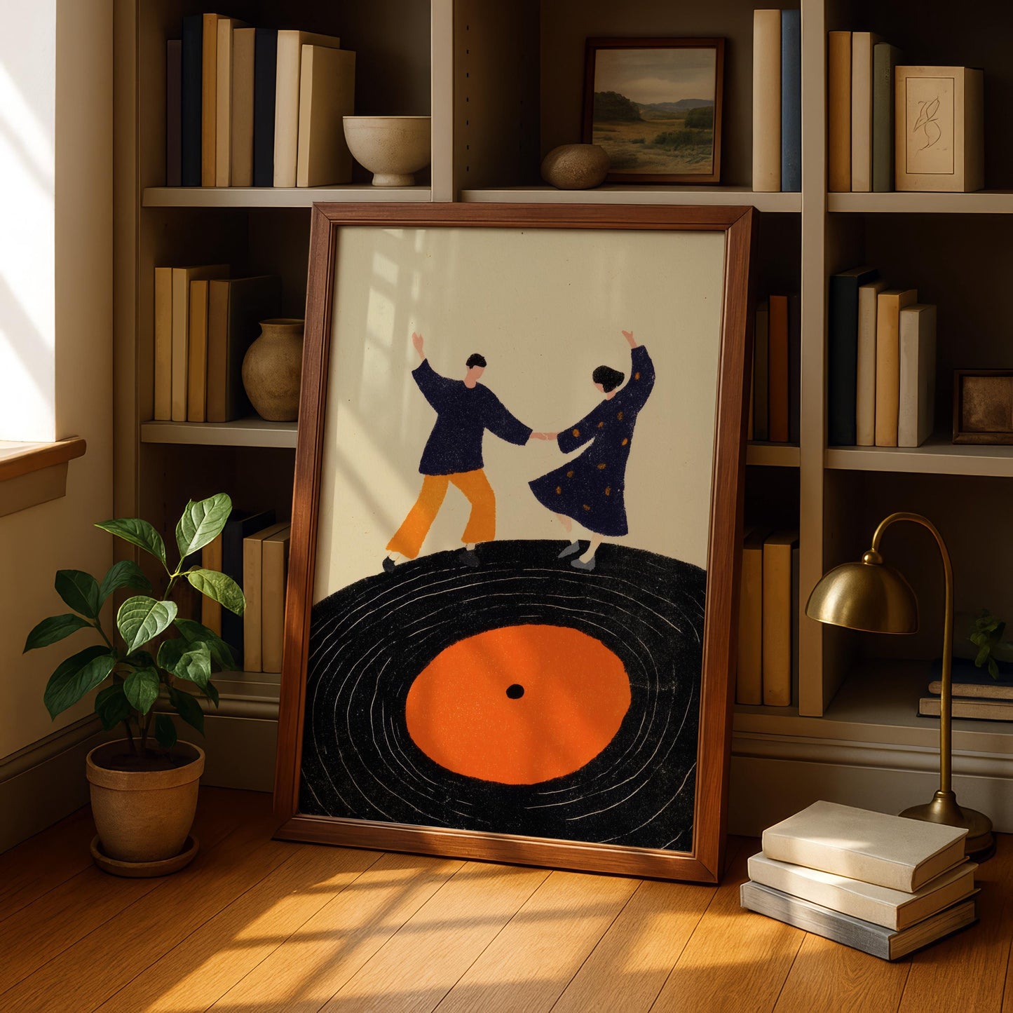 Dancing Couple on Record Print