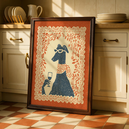 Dog Wine Print