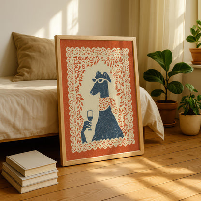 Dog Wine Print
