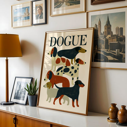 Dogue Dachshund Dog Print