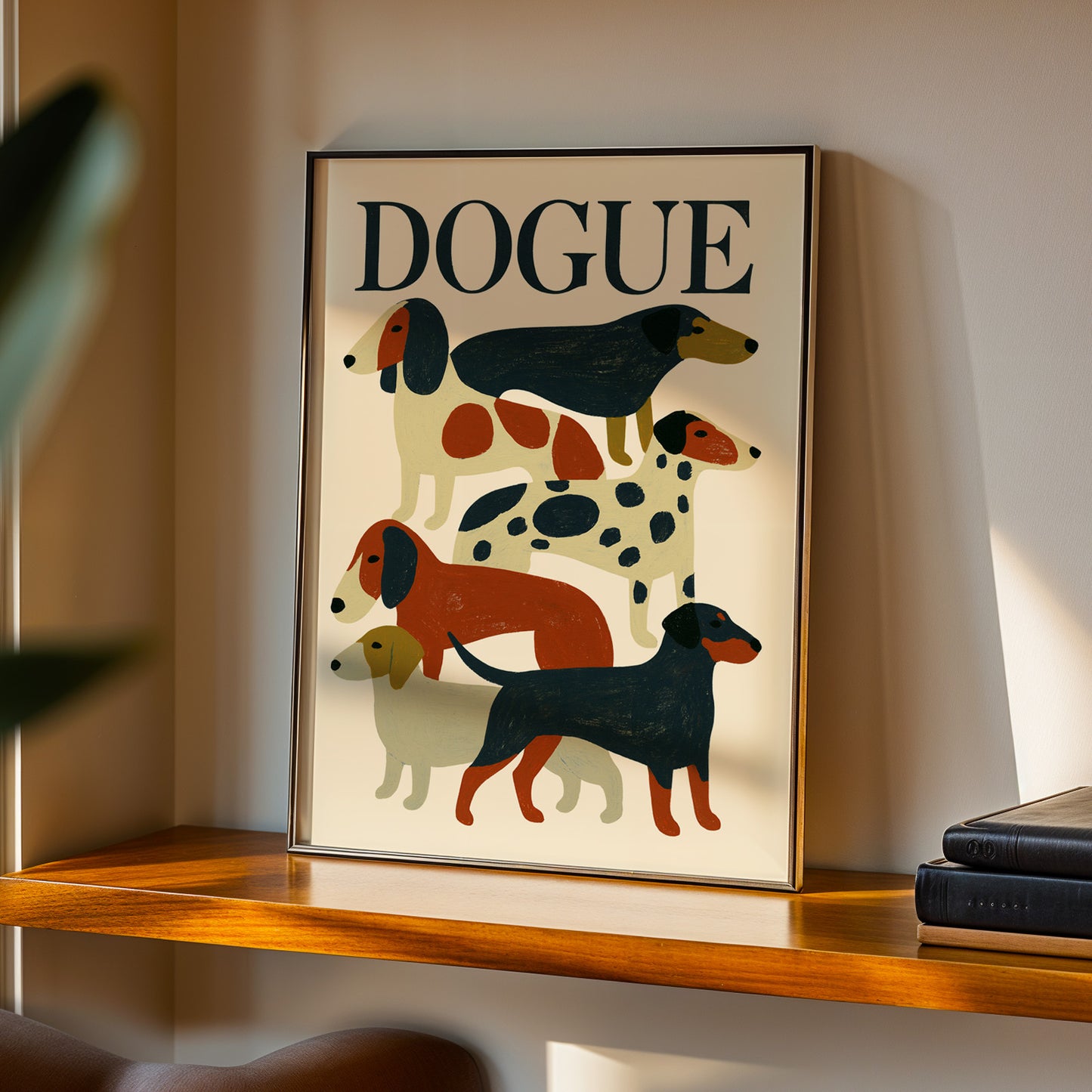 Dogue Dachshund Dog Print