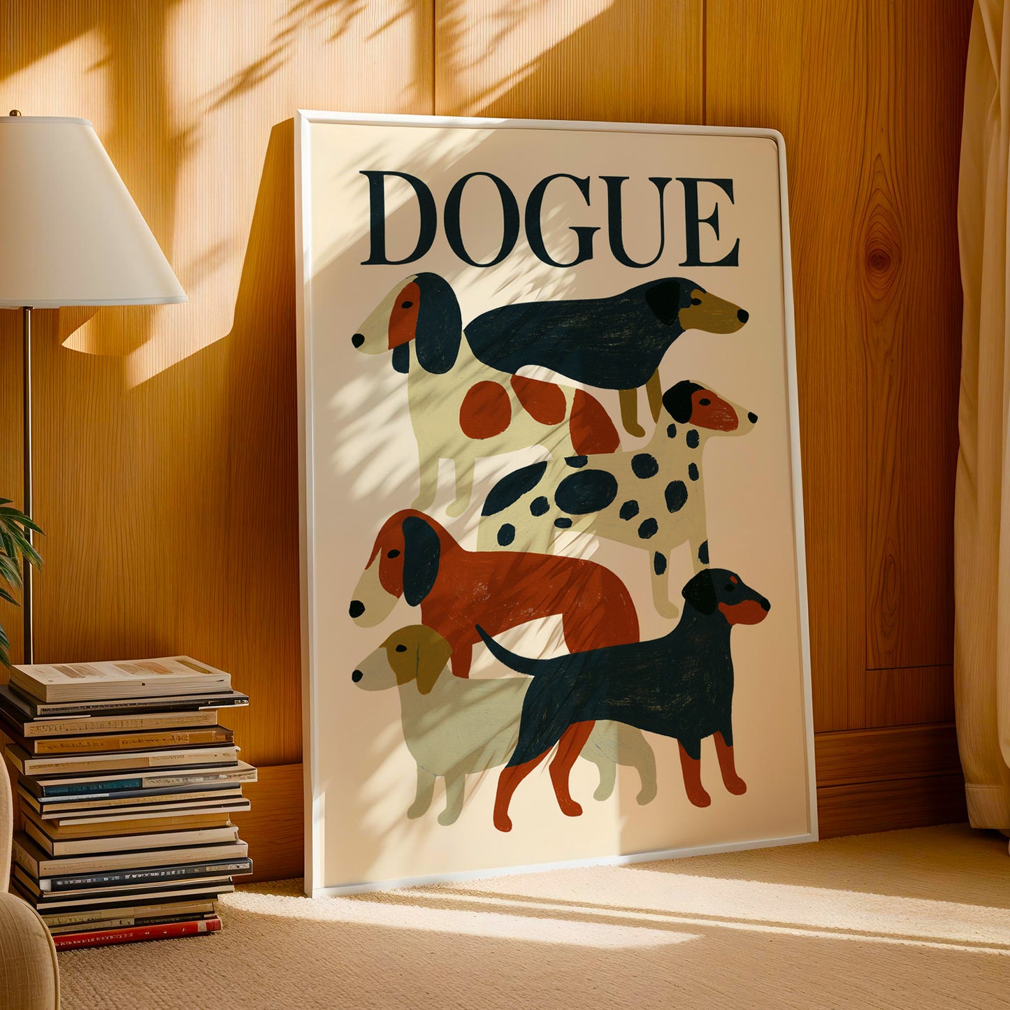 Dogue Dachshund Dog Print