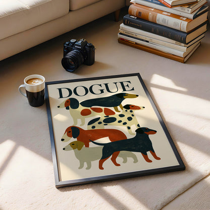 Dogue Dachshund Dog Print
