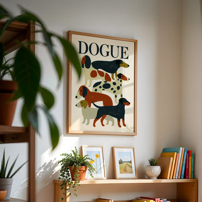 Dogue Dachshund Dog Print