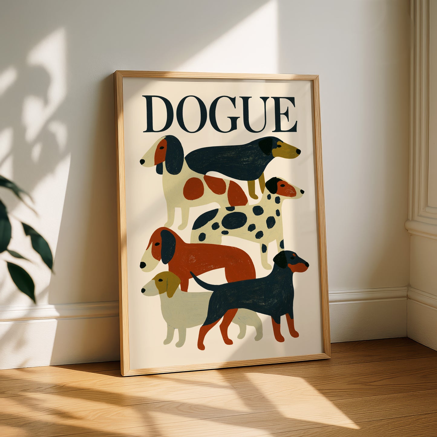Dogue Dachshund Dog Print