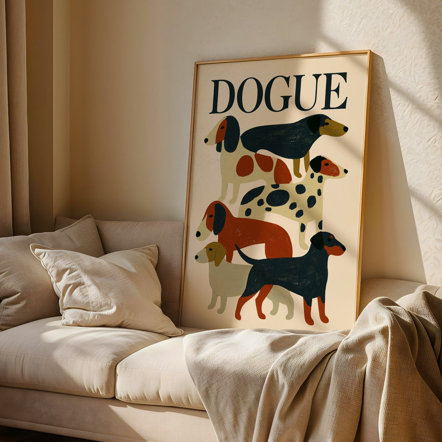 Dogue Dachshund Dog Print