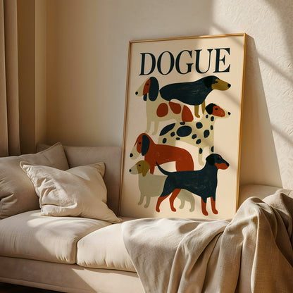 Dogue Dachshund Dog Print