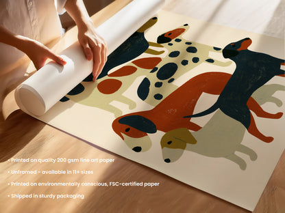 Dogue Dachshund Dog Print
