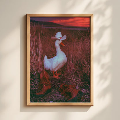 Dusk Cowgirl Duck Print