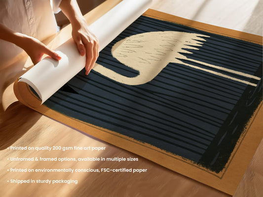Flamingo Among the Reeds Print
