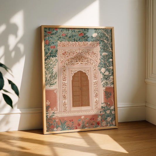 Floral Mughal Door Print