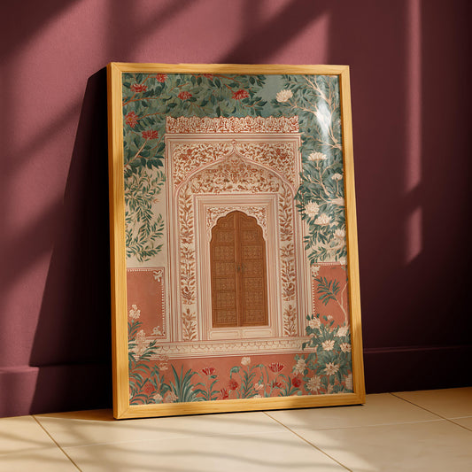 Floral Mughal Door Print