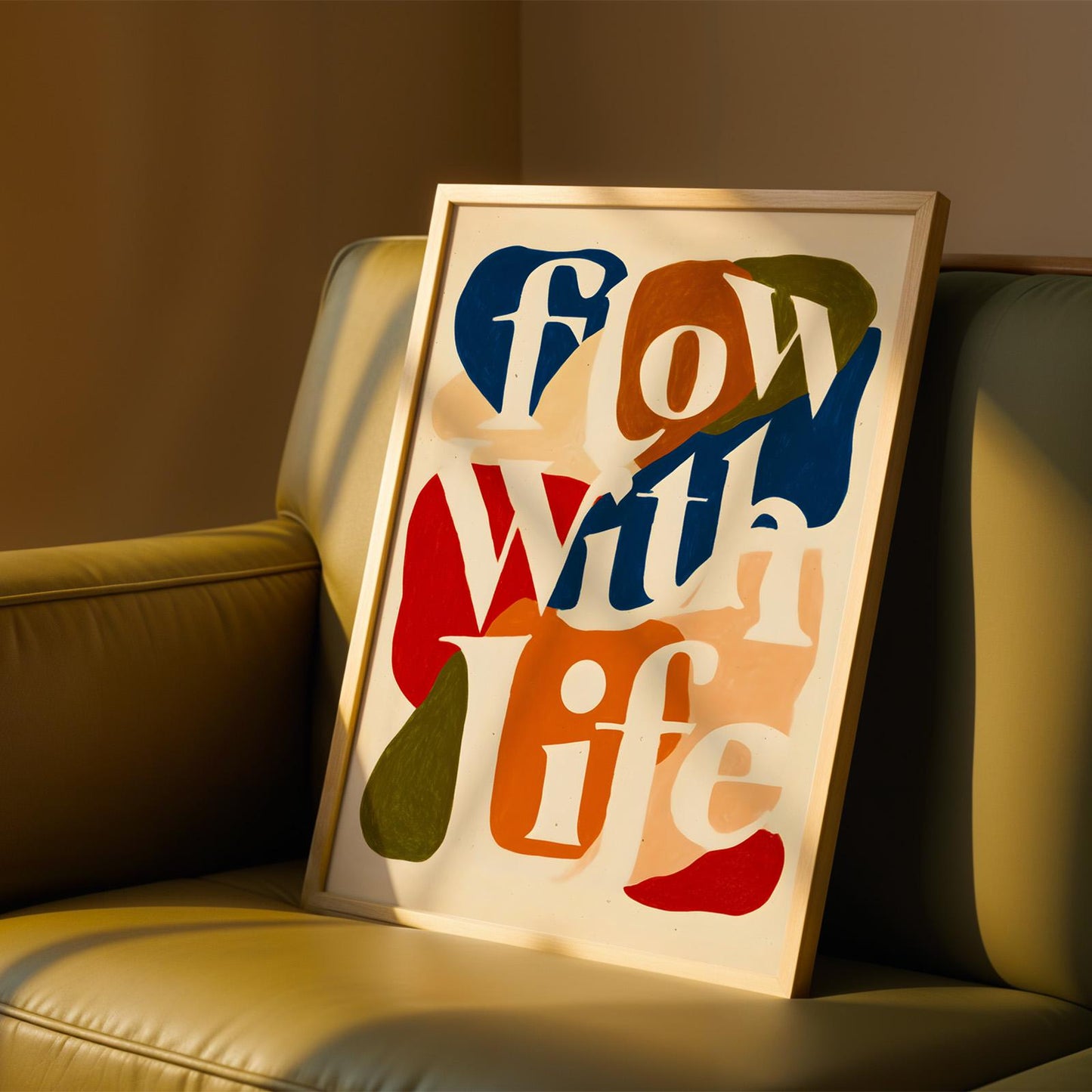 Flow With Life – Abstract Typography Print