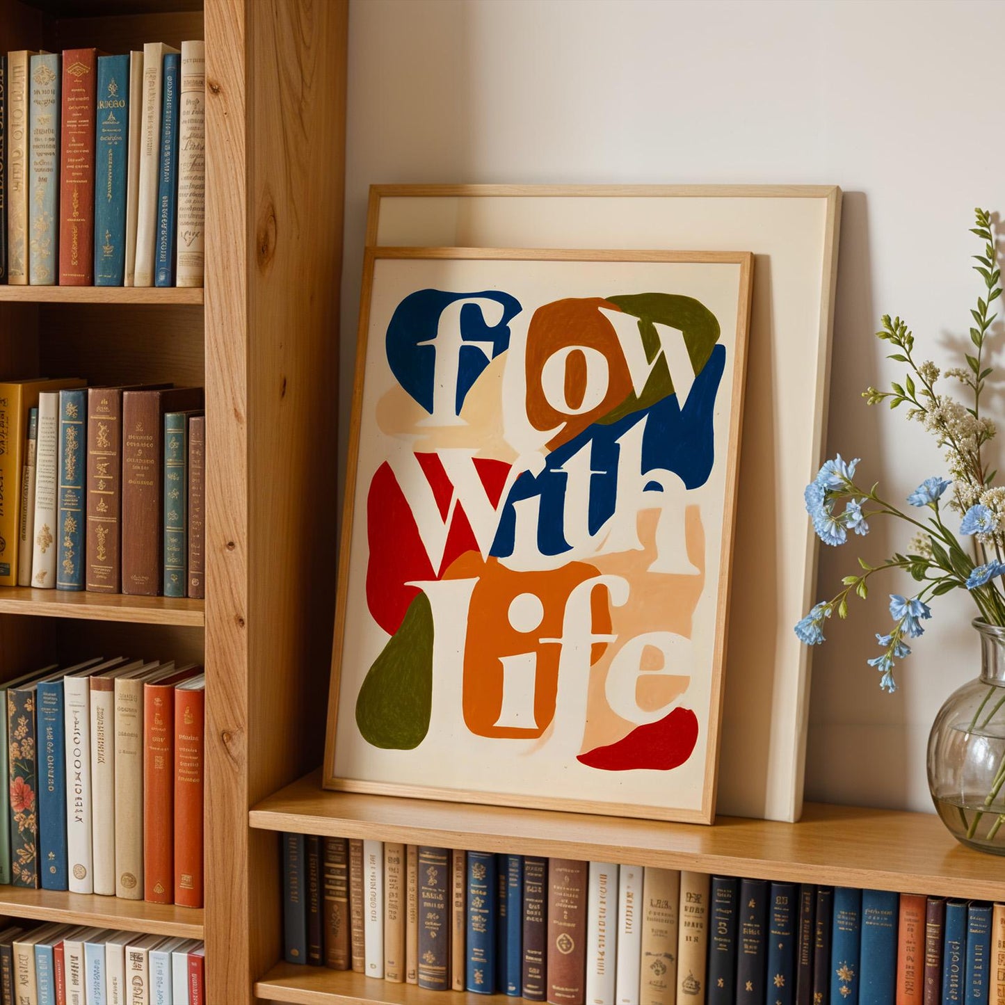 Flow With Life – Abstract Typography Print
