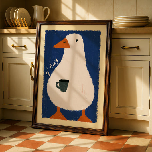 G'Day Goose Coffee Print