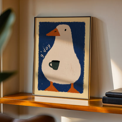 G'Day Goose Coffee Print