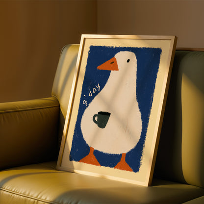G'Day Goose Coffee Print