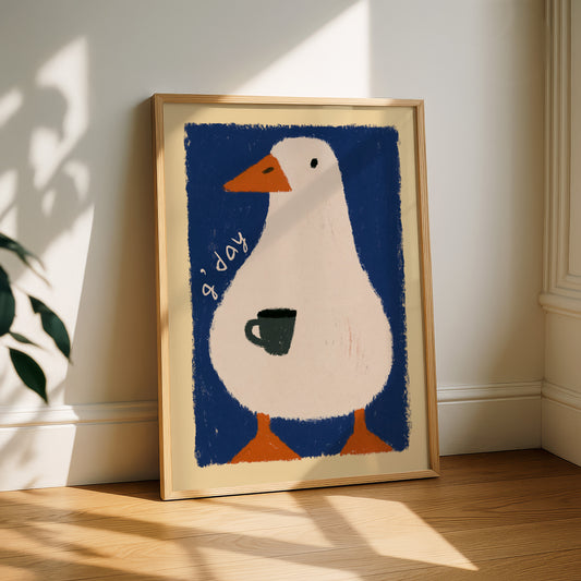 G'Day Goose Coffee Print