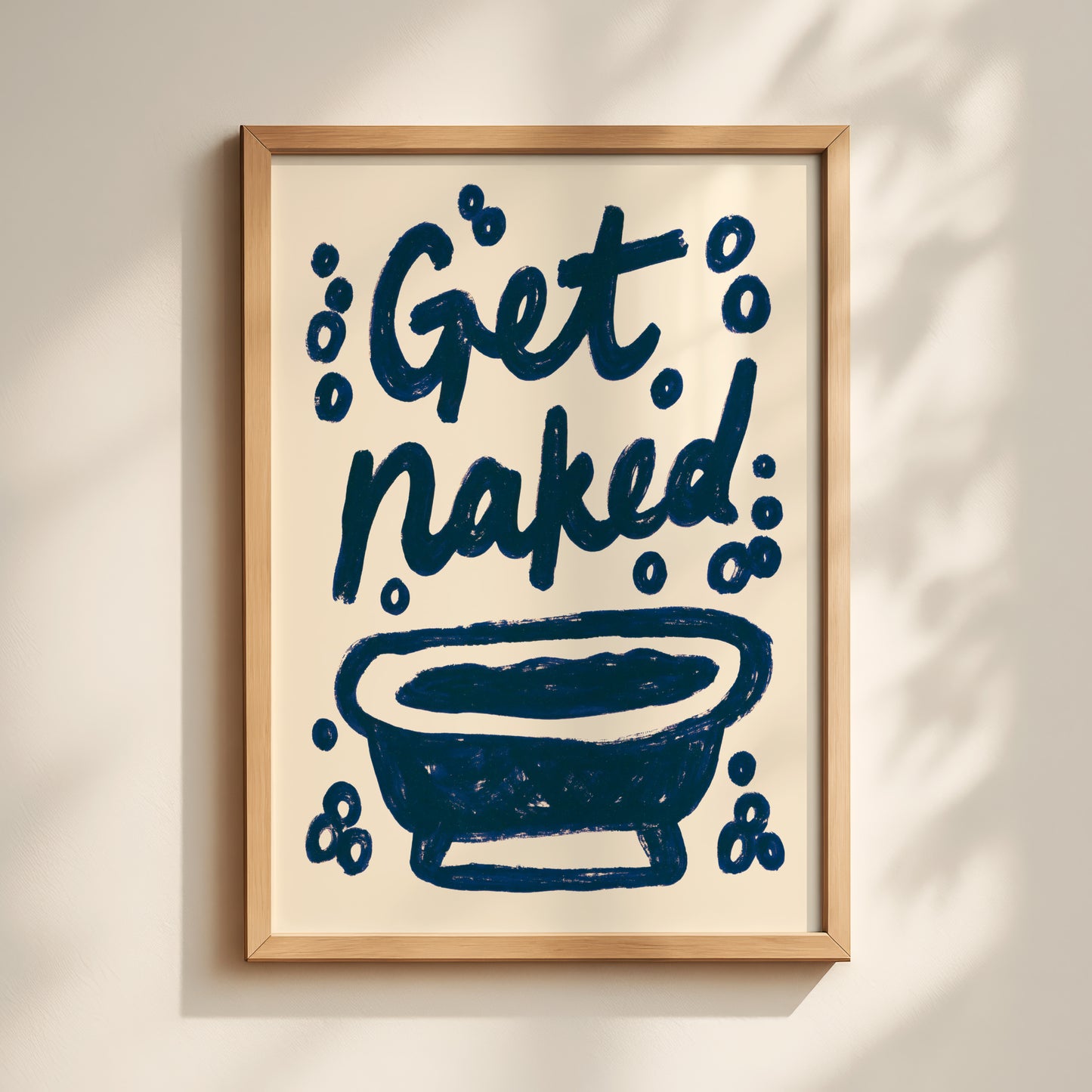 Get Naked Bathtub Print