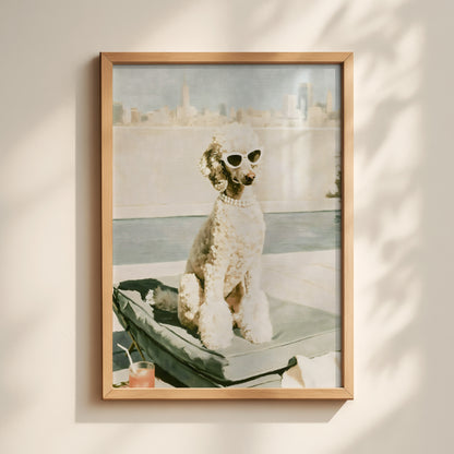 Glam Rooftop Poodle Print