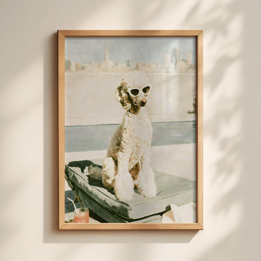 Glam Rooftop Poodle Print