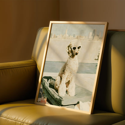 Glam Rooftop Poodle Print