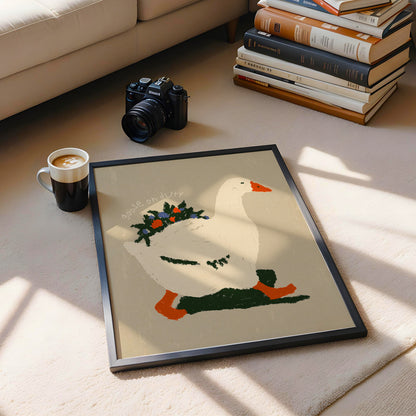 Goose On Duty Floral Print
